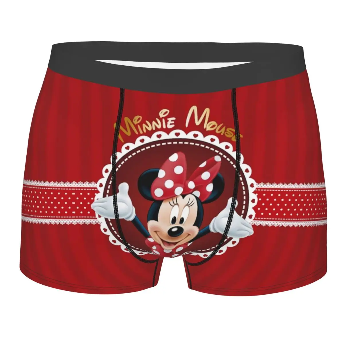 

Custom Minnie Mouse Anime Underwear Men Stretch Manga Cartoon Boxer Briefs Shorts Panties Soft Underpants For Male