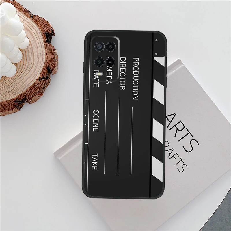 Clapperboard For OPPO A57 A77 A78 A17 A16 A76 A96 A15 A52 A72 A91 A93 A54 A74 A94 A5 A9 A31 A53s A54s Case