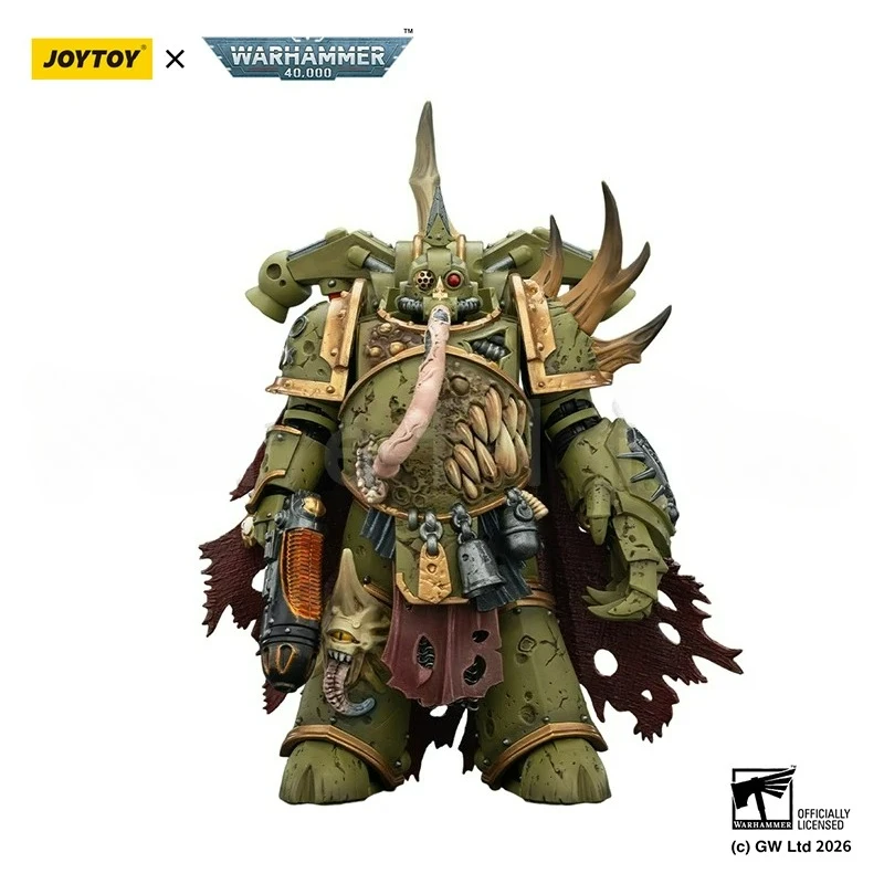 

JOYTOY Warhammer 40K Death Guard Action Figure Plague Marine Champion Anime Model Toy Decor Desktop Ornament Surprise Gift