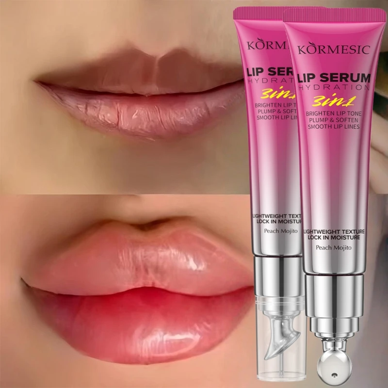 Aceite Esencial Voluminizador de Labios Instantáneo, Aumenta la Elasticidad de los Labios, Hidratación Duradera, Brillo Nutritivo para Labios, Maquillaje de Belleza Sexy
