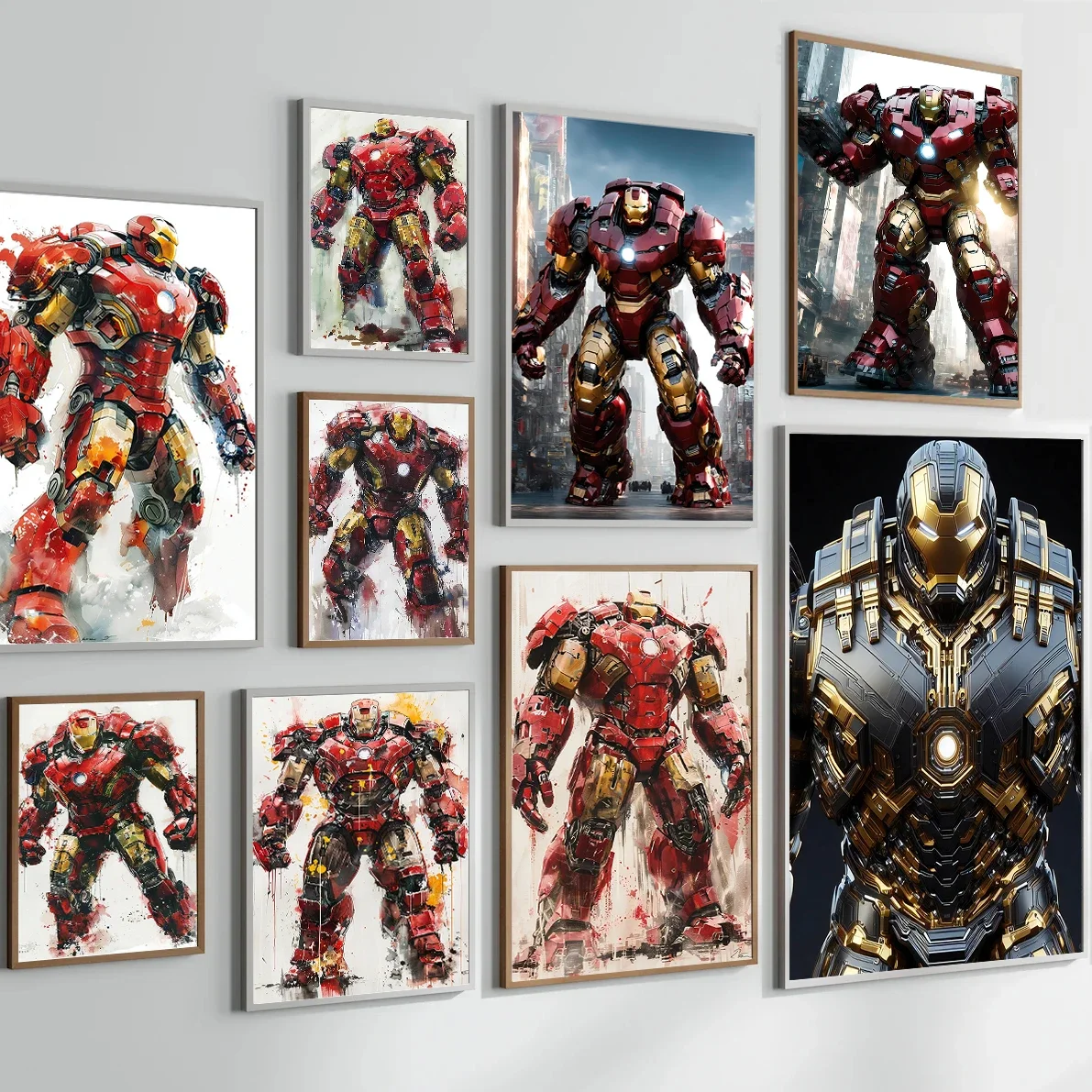 

Marvel Hulkbuster Hanging Scroll Poster I-Iron Man Wall Artwork Avengers Canvas Painting Home Decoration Decor Wallpaper Gift