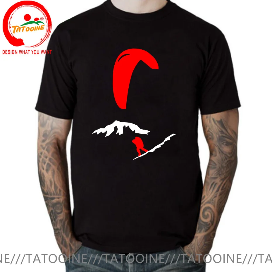 Sky Diving Mens Tee Shirt Sky Dive Diver Tops T Shirt Men Paragliding Fashion Male Tshirt Vintage Skydiving Oversized T-shirts