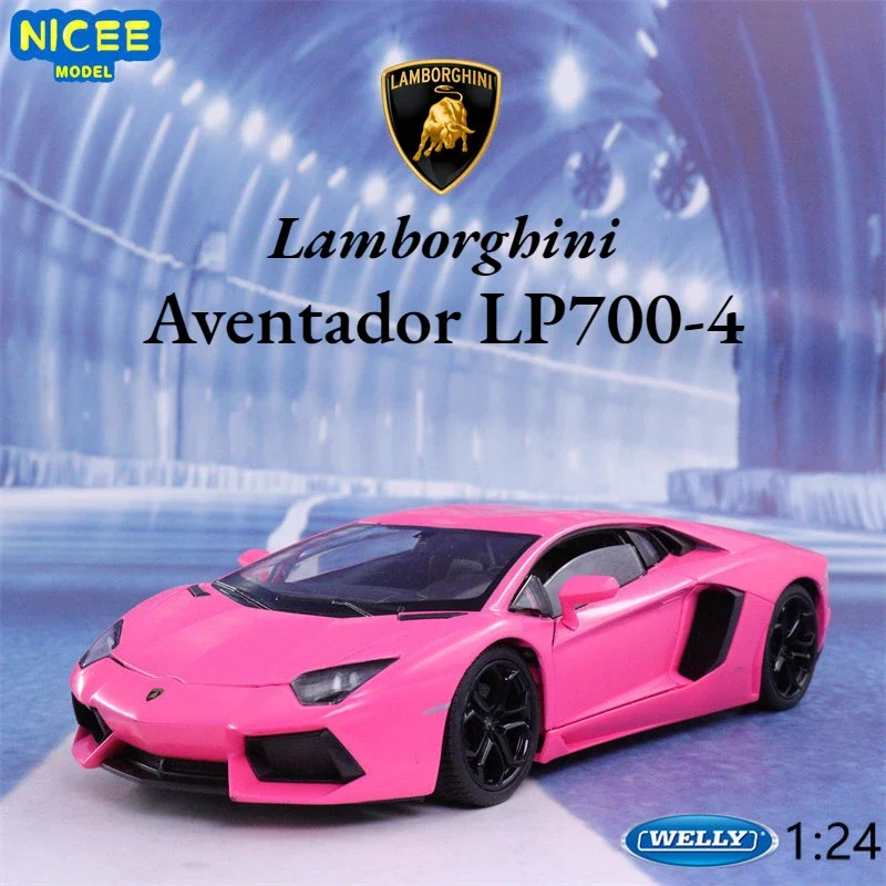 

WELLY 1:24 Lamborghini Aventador LP700-4 Supercar Simulation Diecast Car Metal Alloy Model Car kids toys collection gifts B532