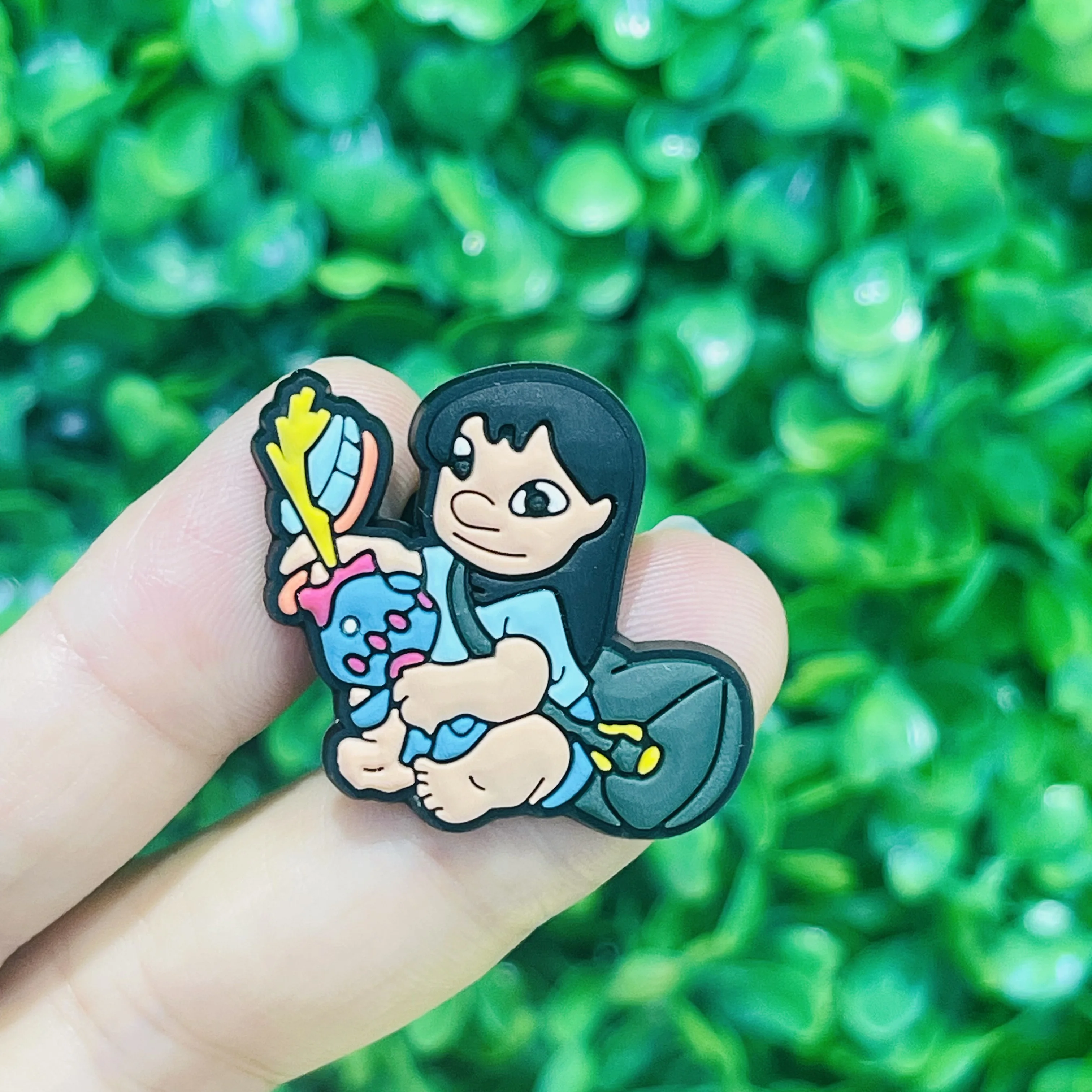 1-14pcs Cartoon Stitch Cute Girls Shoes Button Charms Lovely Clog Accessories Children Wristband Ornaments Fit Party Gift