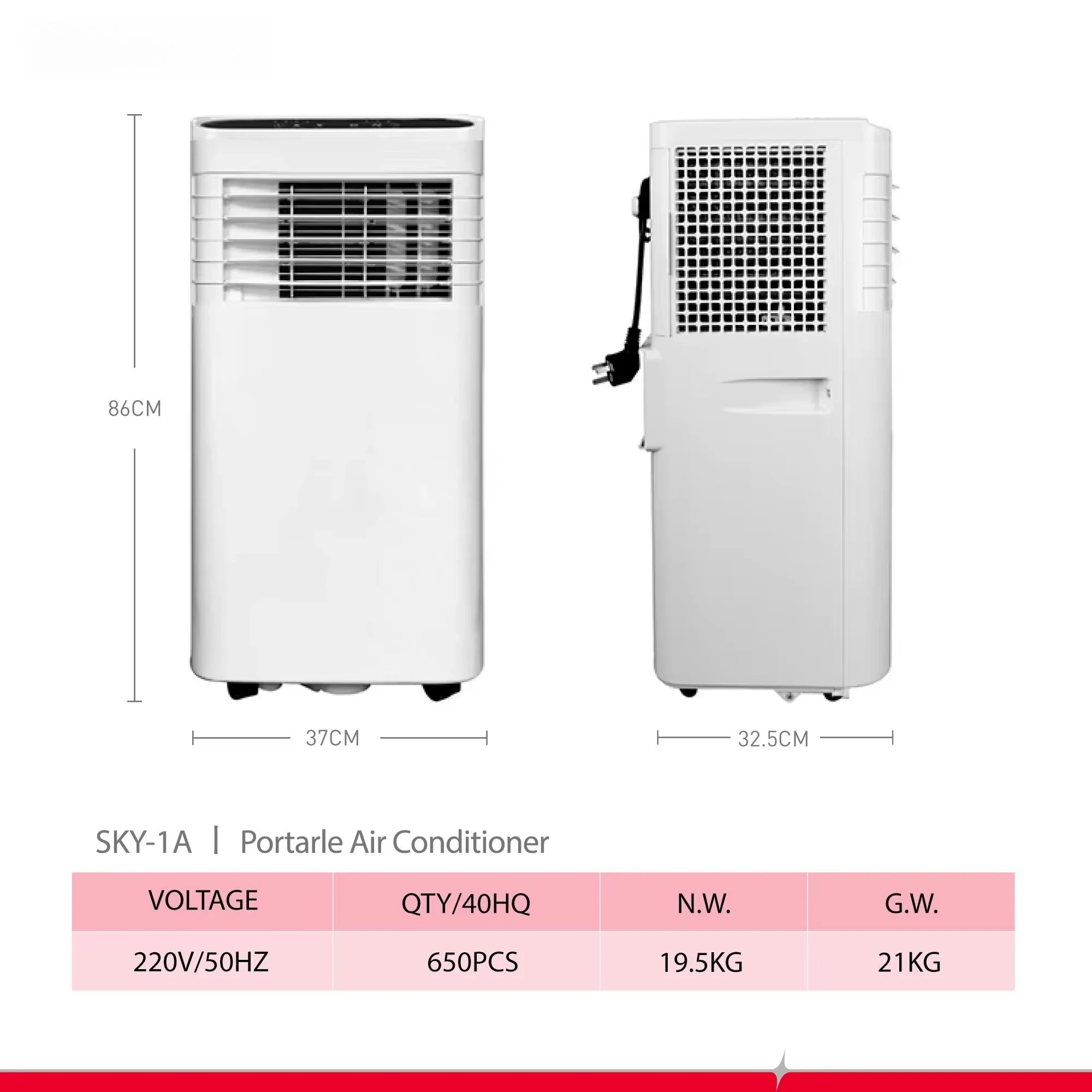 Hot Sale Portable Air Conditioner Cooling Capacity 9000 Btu Electric Smart Small Air Conditioners Mobile for Home