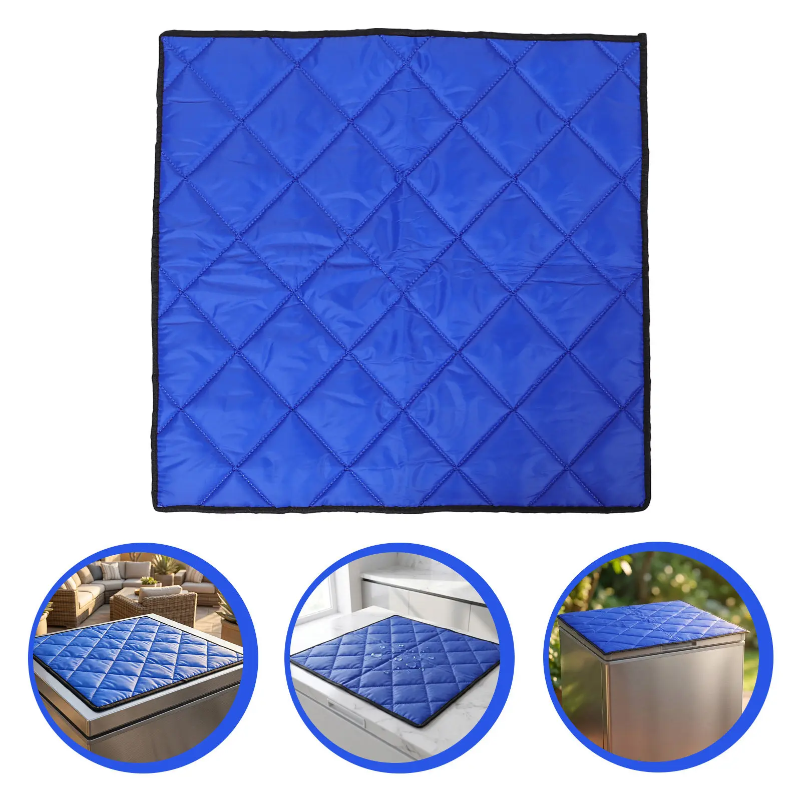 Chest Freezer Top Cover Magnetic 27.56 Aluminum Foil Thermal Blanket Uv Reflective Insulated Refrigerator Cover Waterproof