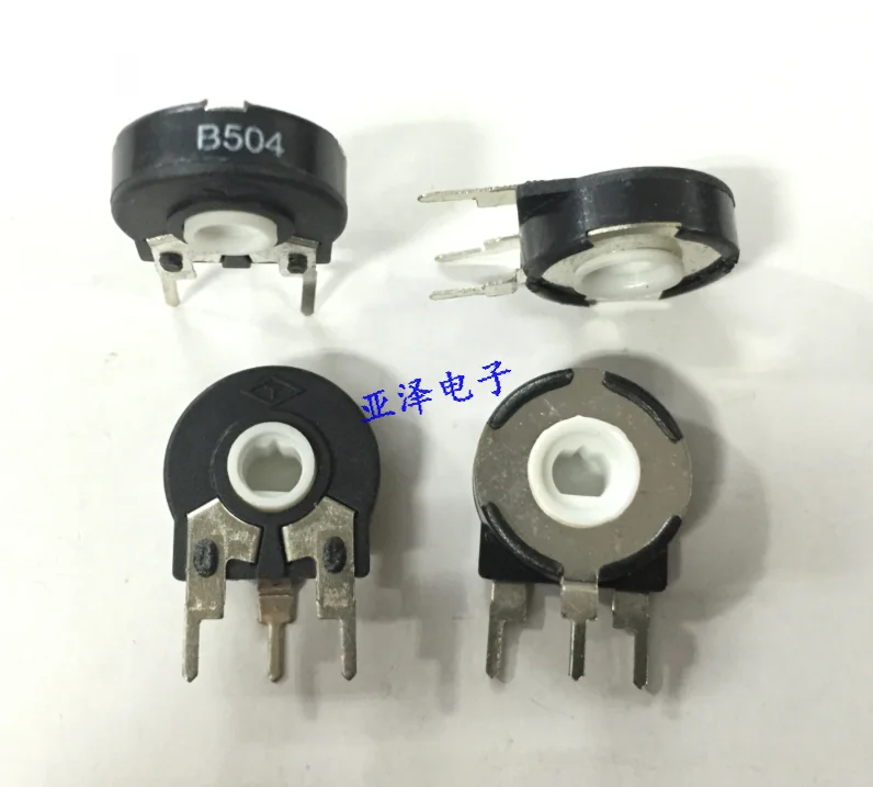 3PCS/LOT Spanish T-brand adjustable potentiometer PT15-500K vertical elliptical hole rotating adjustable resistor