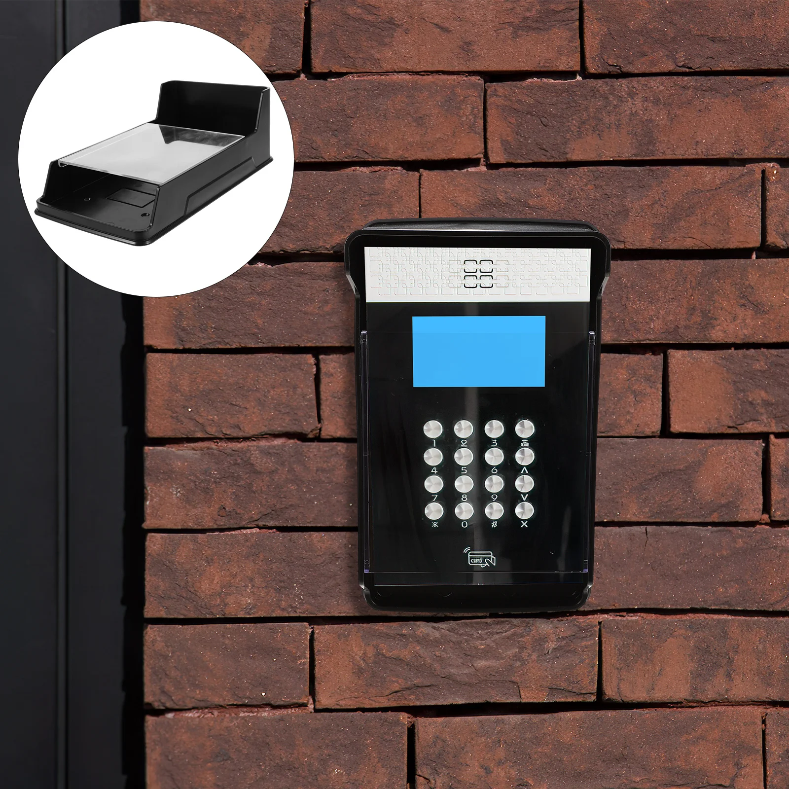 

Waterproof Outdoor Doorbell Cover Sturdy Plastic Protector for Door Access Machine Fingerprint Reader All Season Weather