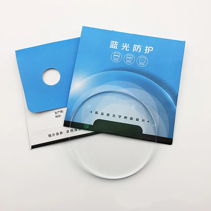 1.60 Index Extra Thin Aspheric Blu Ray Block UV400 for Computer Use Anti Radiation Resin Optical Prescription Lenses Myopia