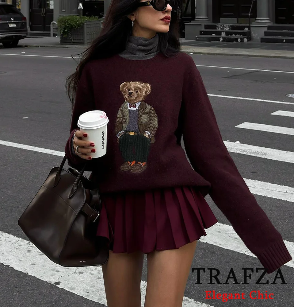 TRAFZA-Jupe Plissée Classique pour Femme, Couleur Unie, Large, avec Short, Sexy, Romantique, Mode Printemps Été 2025