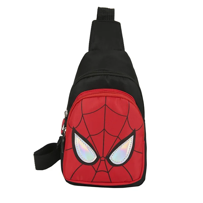 Marvel Spiderman Bolsa de peito crossbody para meninos e meninas, moda casual ao ar livre, desenhos animados Vingadores, um ombro, presente do