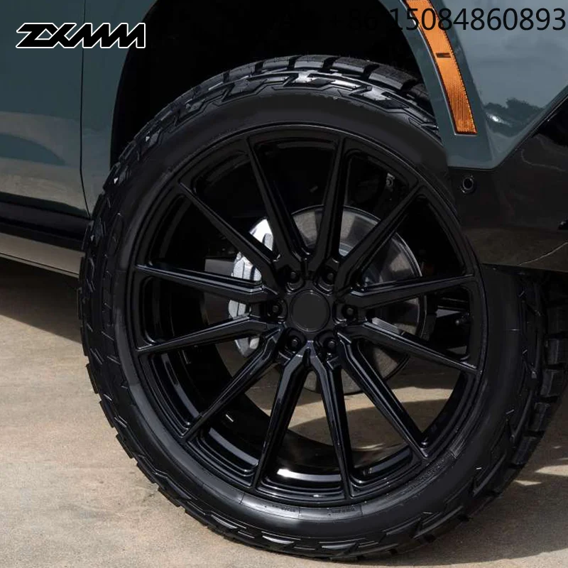 

High end customized wheel hub, 17-24 Inch Black Monoblock Forged Alloy Rim, multi-PCD universal passenger car wheel parts