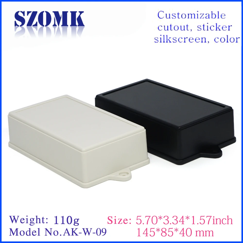 2Pcs Wholesale plastic enclosure junction box wall mount small plastic case electronics abs pcb instrument cases 145X85X40 mm