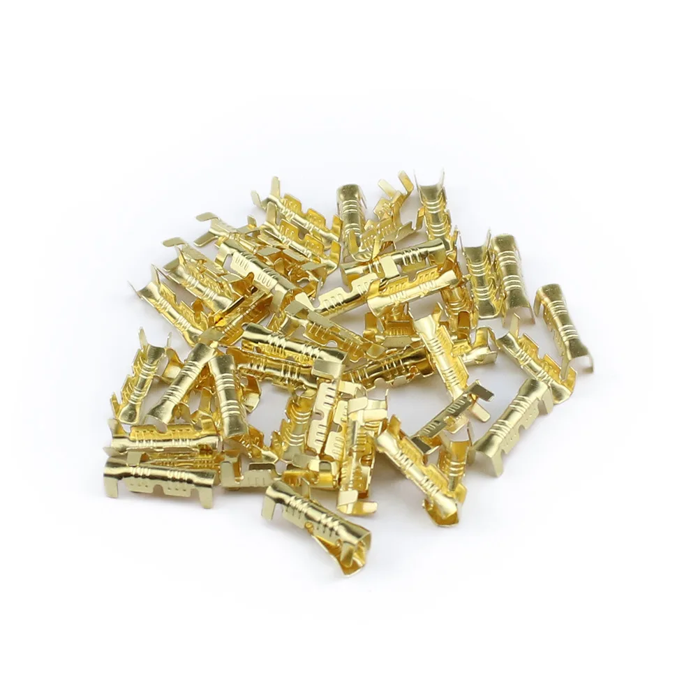 30/50/100pcs 453u Type 0.3-1.5mm2 Terminal Connector Dual Interface Terminal Electronic High Precision Yellow Copper