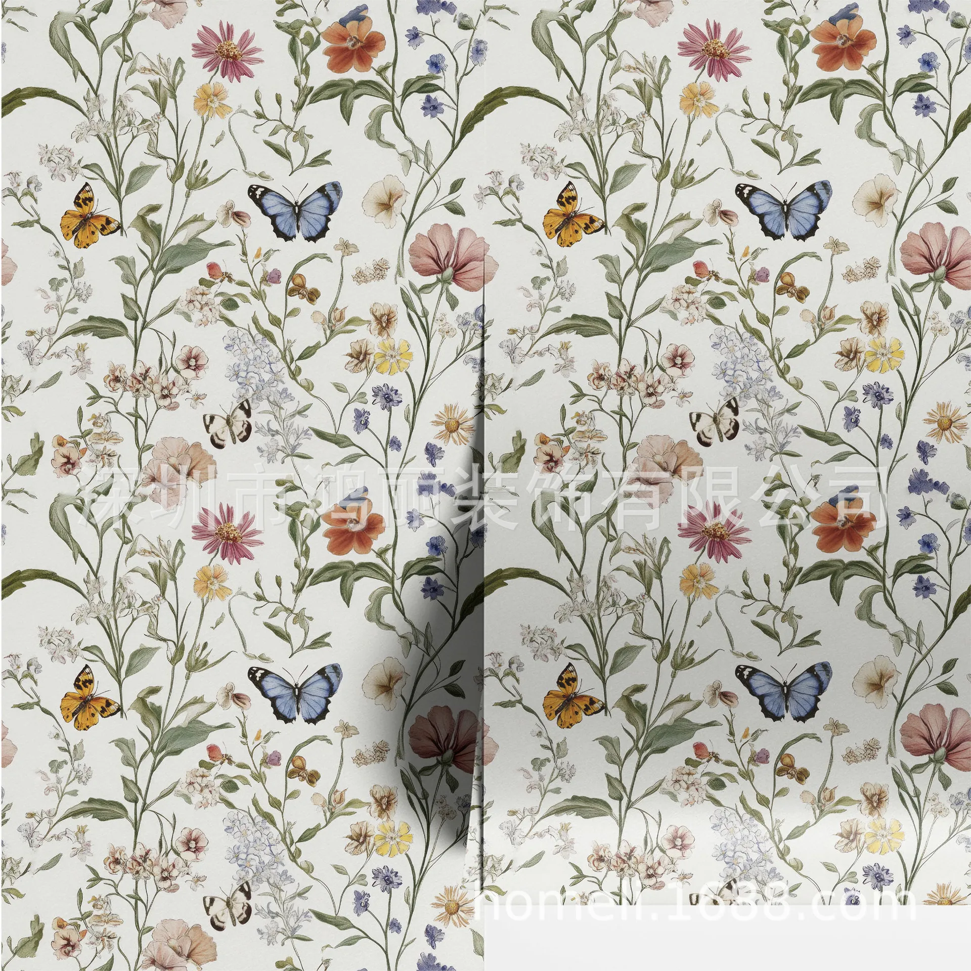 

Floral Peel and Stick Wallpaper Contact Paper Self Adhesive Butterfly Wall Paper for Bedroom Living Room Bathroom Cabinets Decor