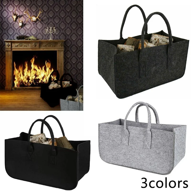 Accessory Decoration Stylish Storage Bag Newspaper Picnic Clothes Felt Firewood Shopping Travel Basket