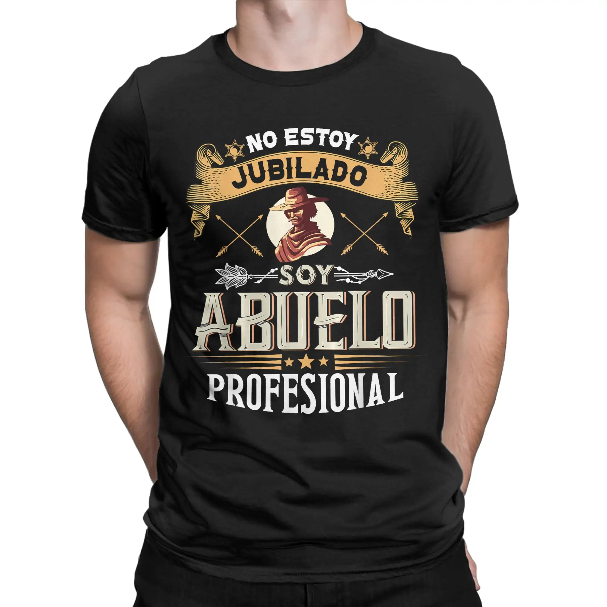 No Estoy Jubilado Soy Abuelo Profesional  Graphic Printing T Shirt for Men Women  Pure Cotton  Tee Shirt Clothing