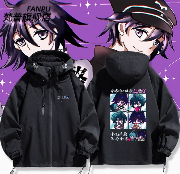 Anime Danganronpa V3: Killing Harmony Kokichi Oma Windbreaker Jacket Hoodie Cosplay Autumn Winter Men Women Coat Loose Tops