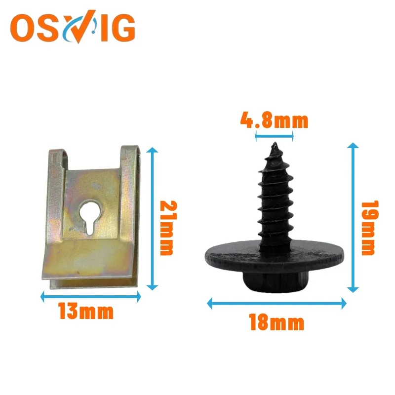 

40PCS Suitable for BMW chassis engine guard plates, mudguards, bumper screws, U-shaped clamping gaskets