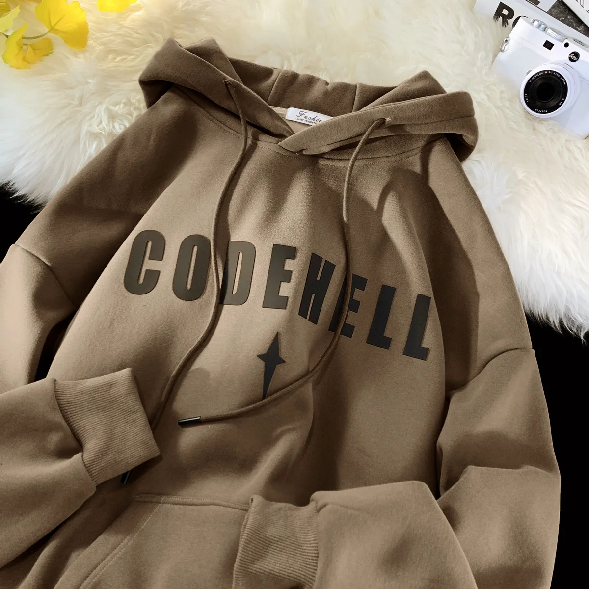 

Мужская толстовка оверсайз в американском стиле, весенне-осенняя, ретро, модная, новинка 2023 года, повседневная, удобная, из плотной ткани