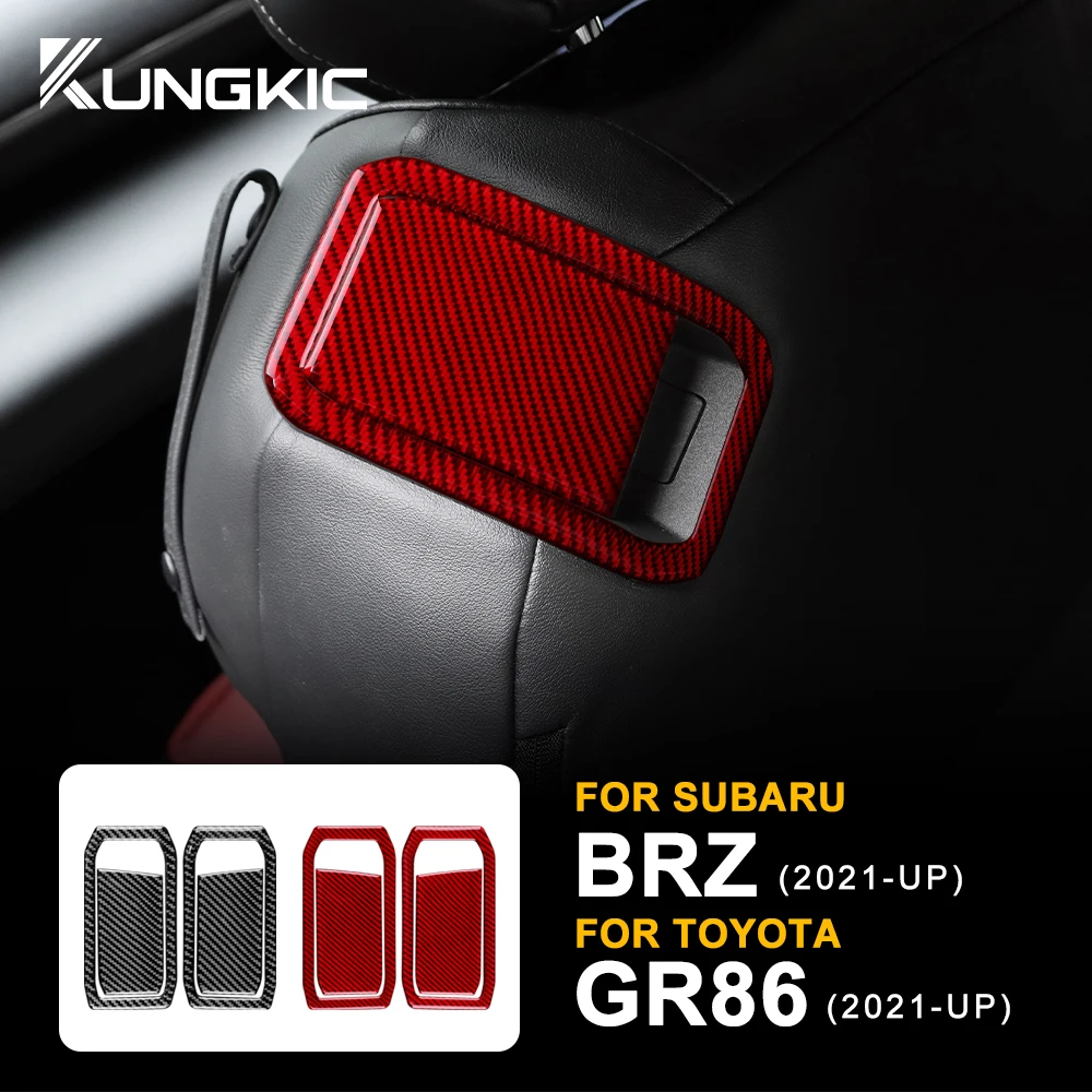 

Настоящее мягкое углеродное волокно для Subaru BRZ Toyota GR86 2021 2022 2023 2024 RHD LHD наклейка на заднее сиденье автомобиля стикер аксессуары для интерьера