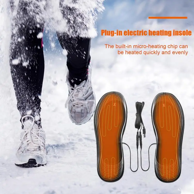 

USB Heated Shoe Insoles Electric Foot Warming Pad Feet Warmer Sock Pad Mat Winter Outdoor Sports ski camping Heating Insole