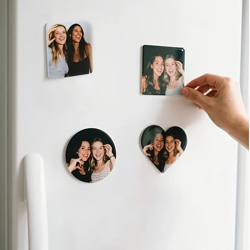 1/3pc square Personalized Photo Refrigerator Door Magnet Magnetic Fridge Sticker Magnet Fridge Decor Magnet Magnet Note Holder