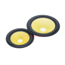1PC Speaker Woofer Fiber Cone 6.5/8 Inch Rubber Surround Repair Kit Yellow Color For Home Theater Studio DIY Recording System