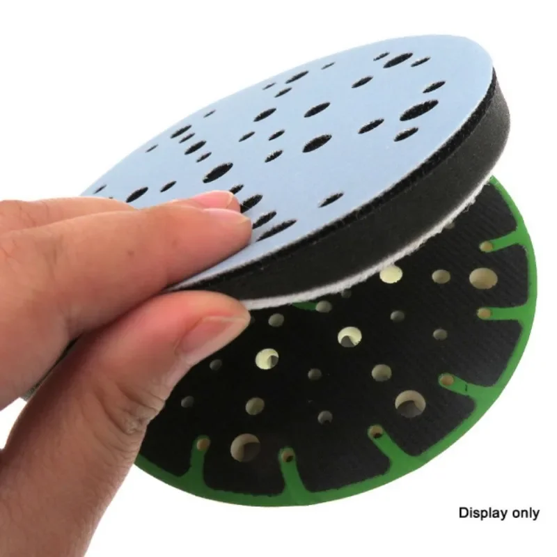 6-Inch 49 Holes Hook and Loop Soft Sponge Cushion Interface Buffer Pad Sponge Cushion Self-adhesive Sandpaper Disc Polishing