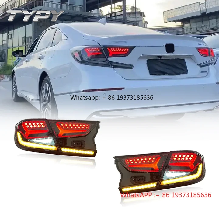 TYPY Auto-Rücklicht, Rücklicht, modifiziertes LED-Rücklicht, Blinker, Bremslicht für Honda 10. Accord 2018–2022