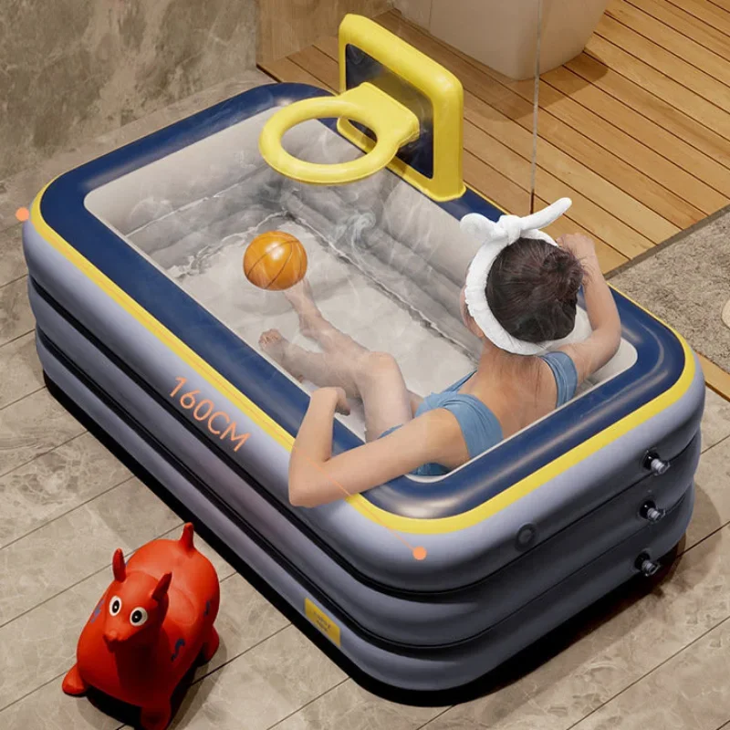 

Portable Adult Bath Bucket Foldable Inflatable Bathtubs Full Body Sweat Steam Bath Barrel Indoor Swimming Pool Bathroom Products