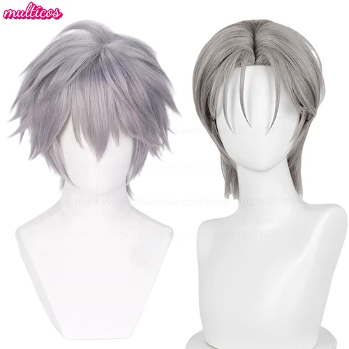 Hasta la peluca de Cosplay Alien Stage Cosplay plata gris pelo resistente al calor espectáculo de escenario Conmic-Con Navidad Holloween Anime pelucas