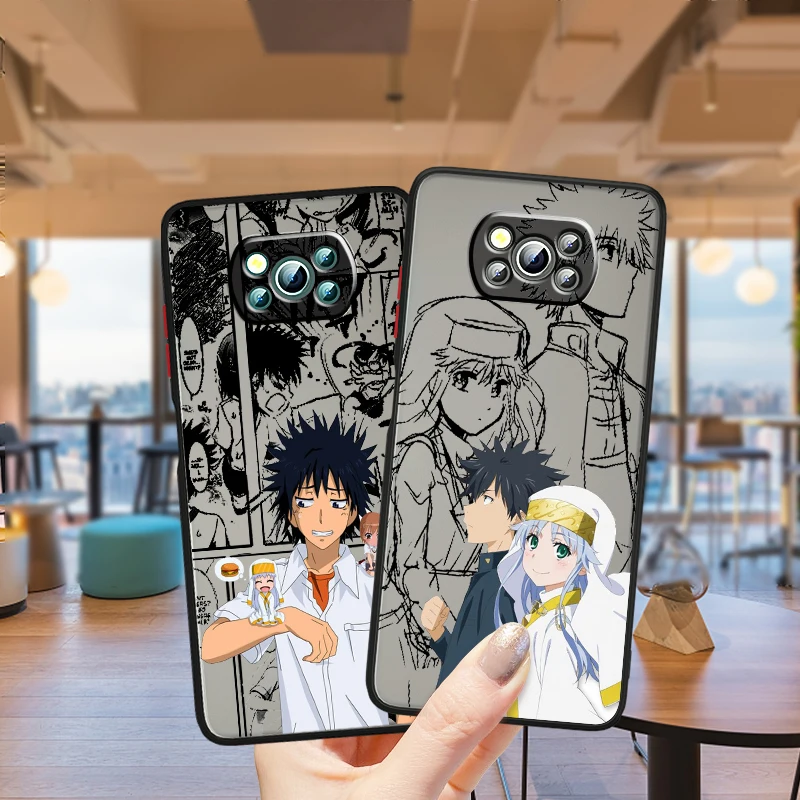 A Certain Magical Index Anime Frosted Translucent For Xiaomi Mi Poco X5 X4 X3 M6 M5S M5 M4 M3 F5 F4 F3 GT Pro 5G Funda