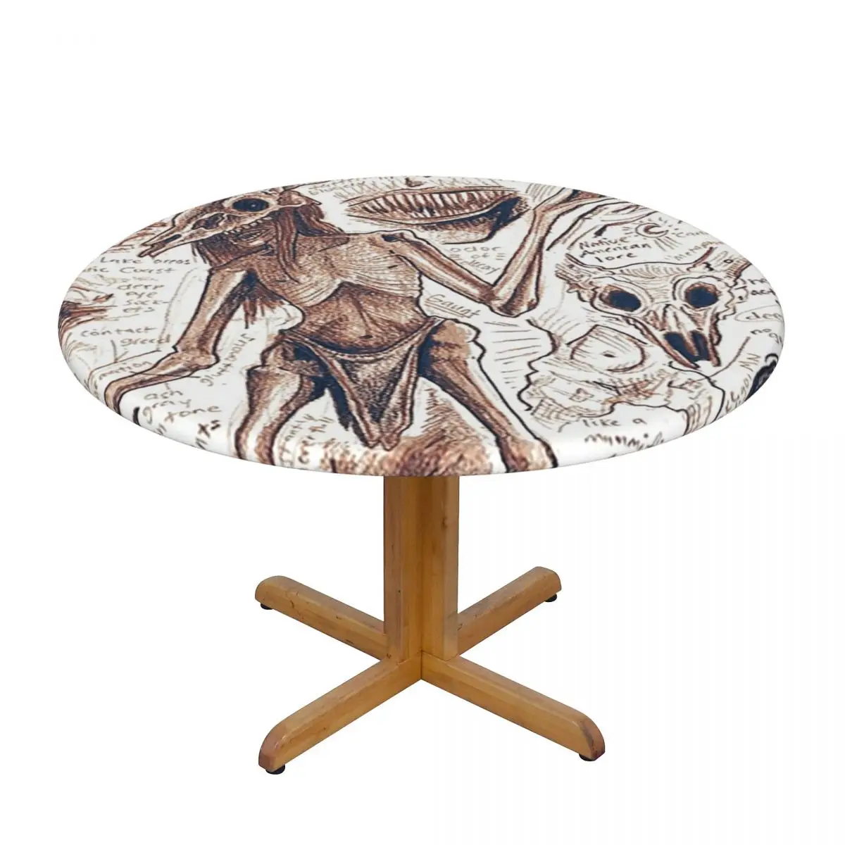 EgertronPuck's Wendigo ANatomy Waterproof Round Tablecloth Oilproof Table Cloth for Kitchen Events Dining Table Cover