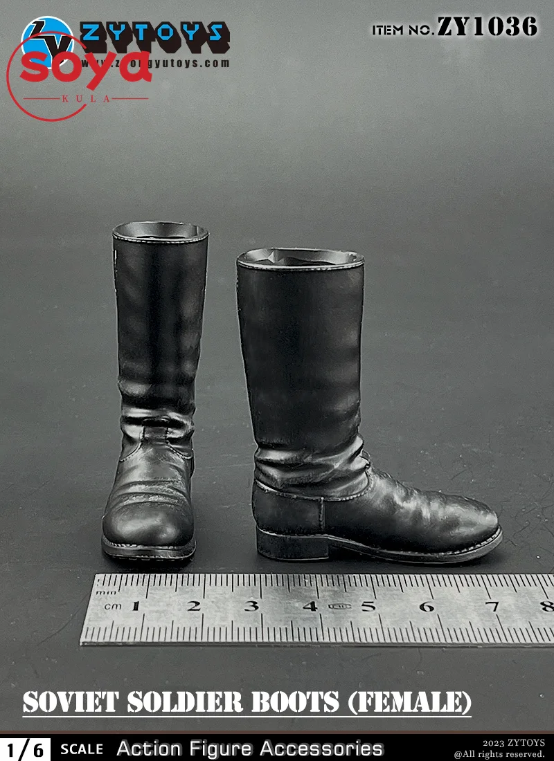 ZYTOYS ZY1035 ZY1036 1/6 Sovjet-soldaat Laarzen Mannelijke Vrouwelijke Effen Schoenen Model fit 12 Inch Soldaat Action Figure Body