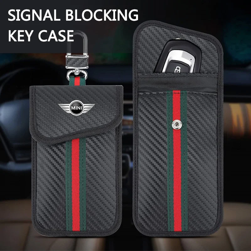 

Car Key Case Protector Anti-Theft Pouch Signal Portable Shielding Pocket For BMW Mini Cooper R50 R53 R55 R56 R60 R61 F54 F55 F56
