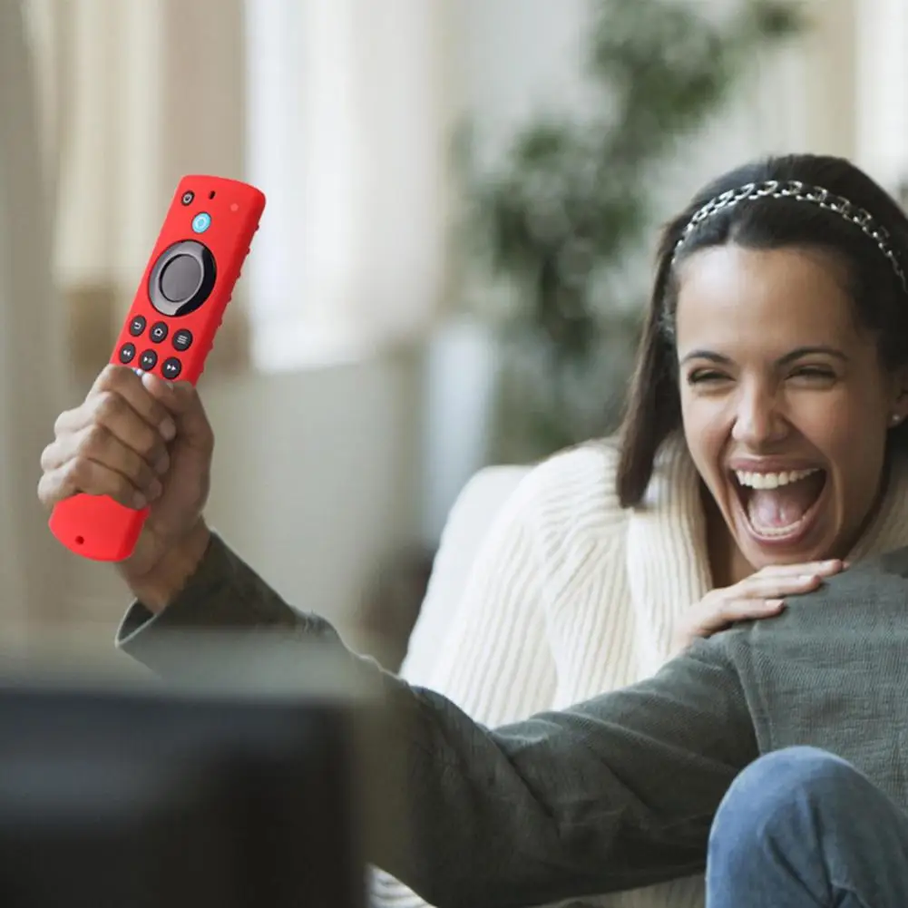 Casing pelindung jarak jauh silikon lengan pelindung kulit menyala dalam gelap kompatibel untuk semua baru Amazon Fire TV stik 4K 2023 Remote