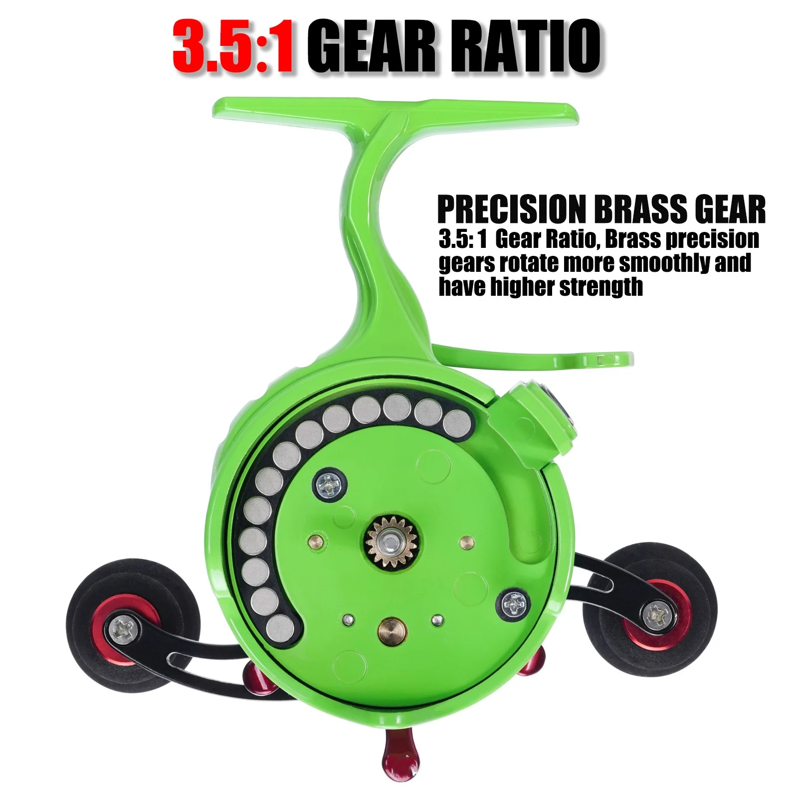 Carrete de pesca en hielo inline – Pie alto CNC para jigging ligero - imagen 4