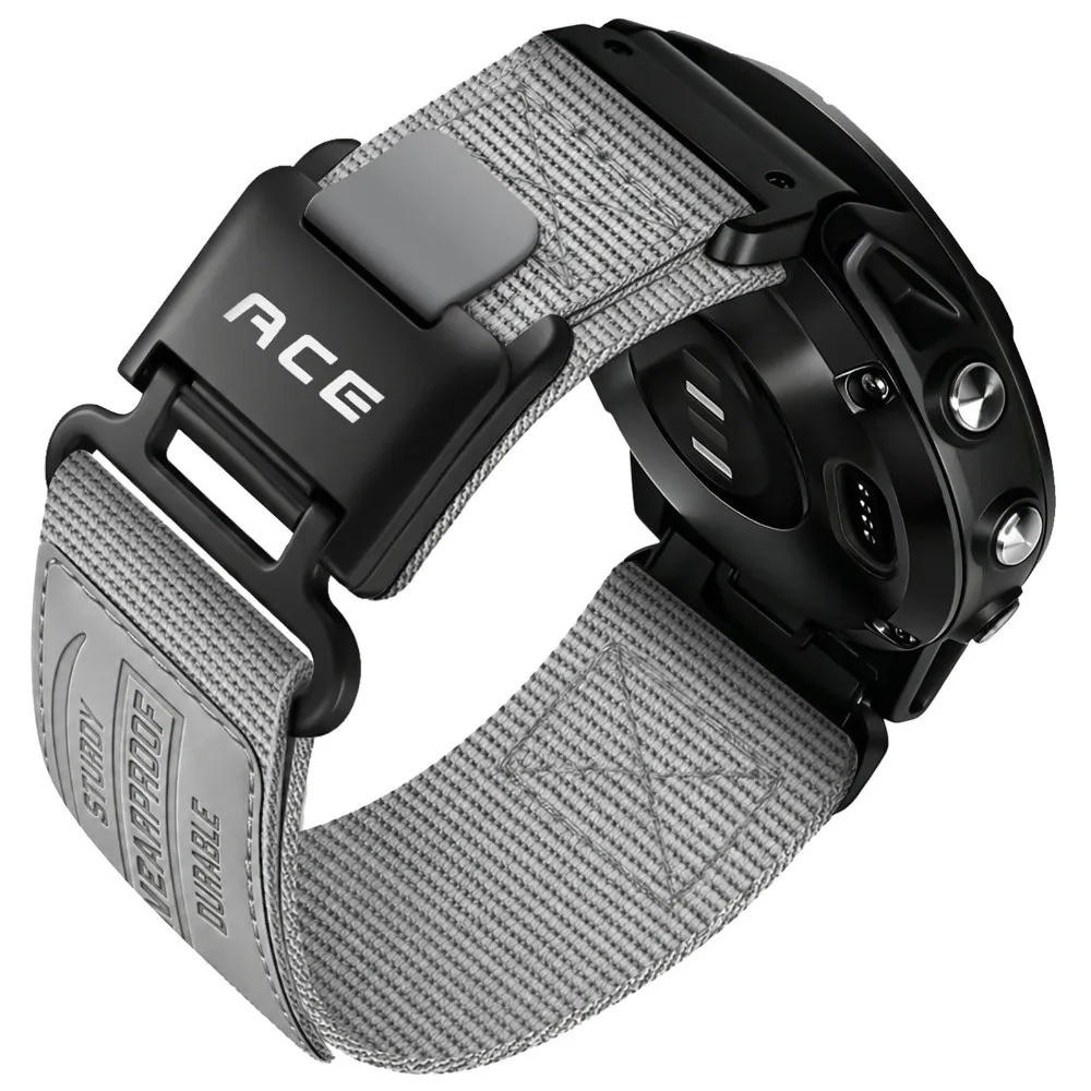 22mm 26mm Watch Strap Magnetic Buckle Nylon Nylon Strap Quick Release Adjustable Watch Band for Garmin Fenix 8 7 6X