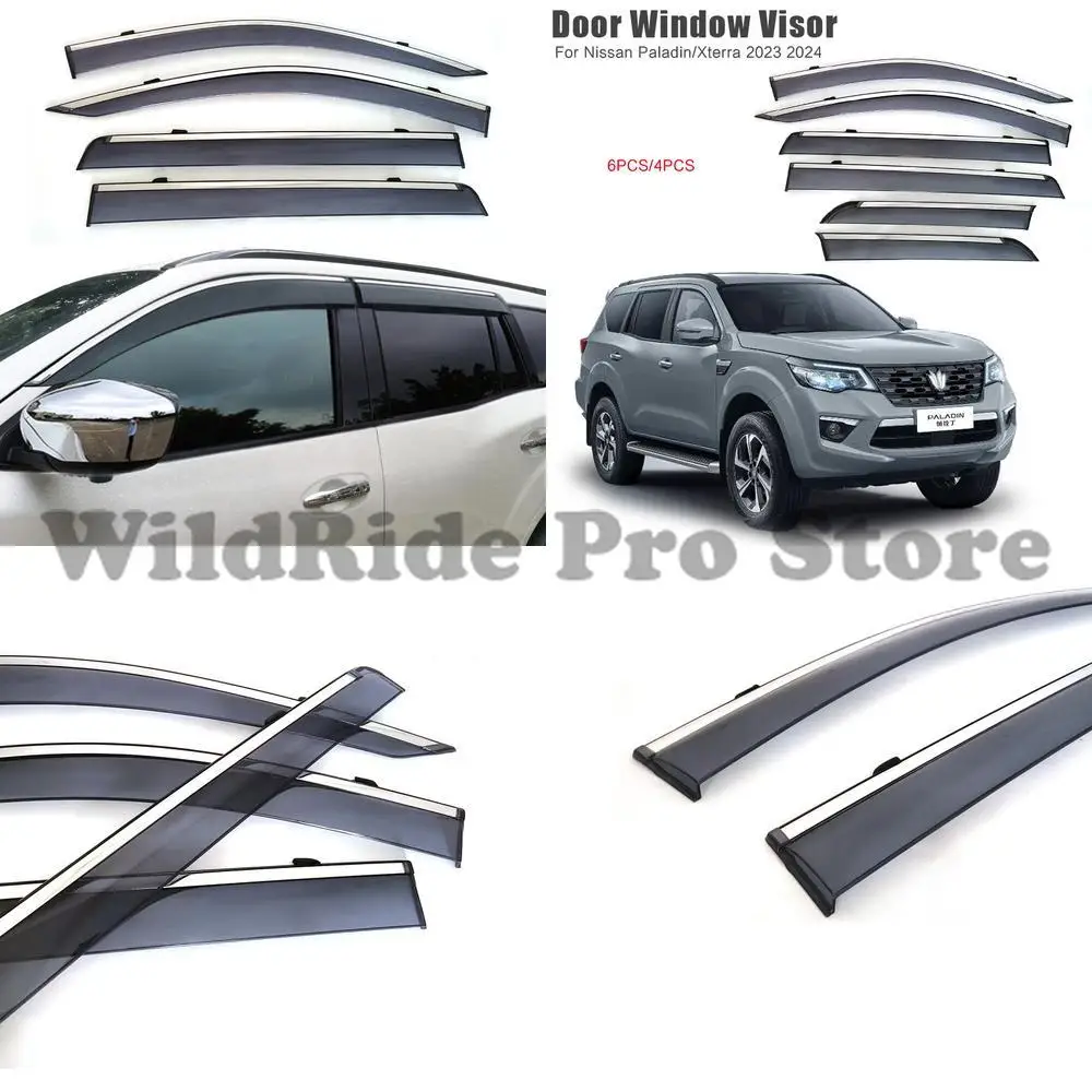 

1 комплект, утолщенный, 4 шт., 6 шт., защита от дождя для Nissan Paladin Terra 2023 2024, оконный козырек, дефлектор бокового окна