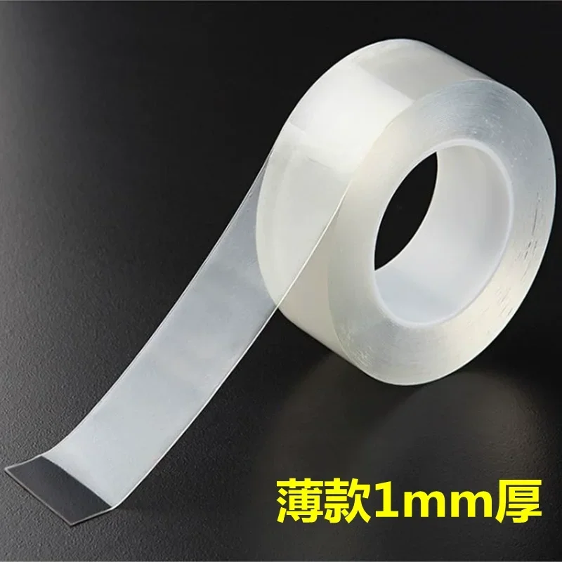 1/3/5M Nano Double Sided Tape Heavy Duty Transparent Adhesive Strips Strong Sticky Multipurpose Reusable Waterproof Stationery