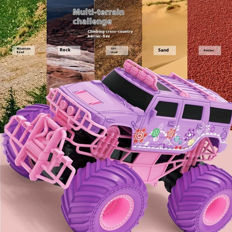 حار بيع المتضخم تسلق على الطرق الوعرة التحكم عن بعد سيارة بابي دمية الوردي هامر لاقط التحكم عن بعد سيارة لعبة مصباح ليد هدية