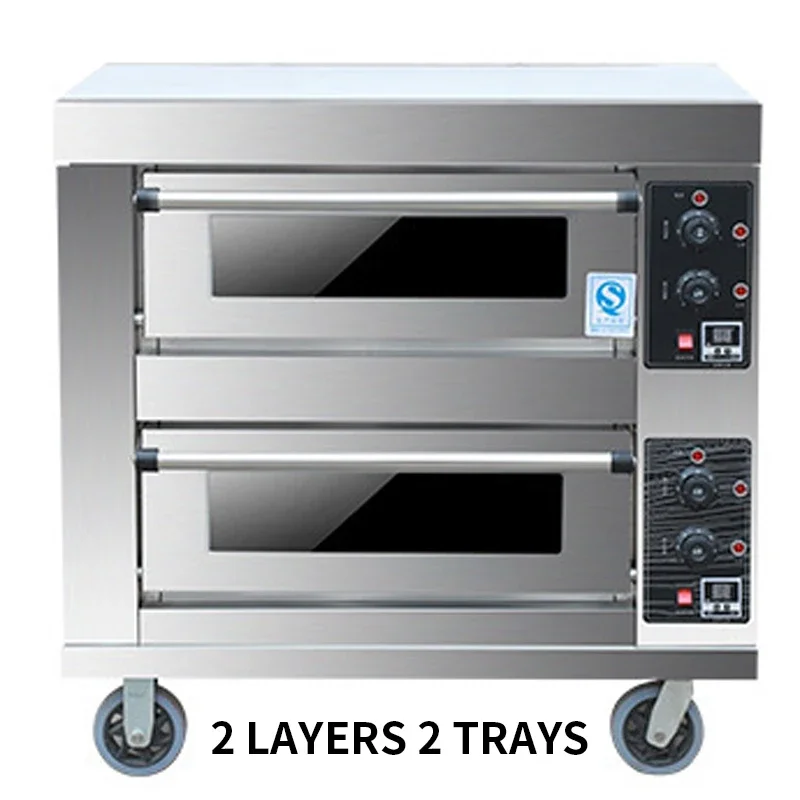 เตาอบเชิงพาณิชย์แก๊สไฟฟ้าเค้กขนมปังพิซซ่าอบขนาดใหญ่ความจุ 220 V/380 V เตาอบไฟฟ้า