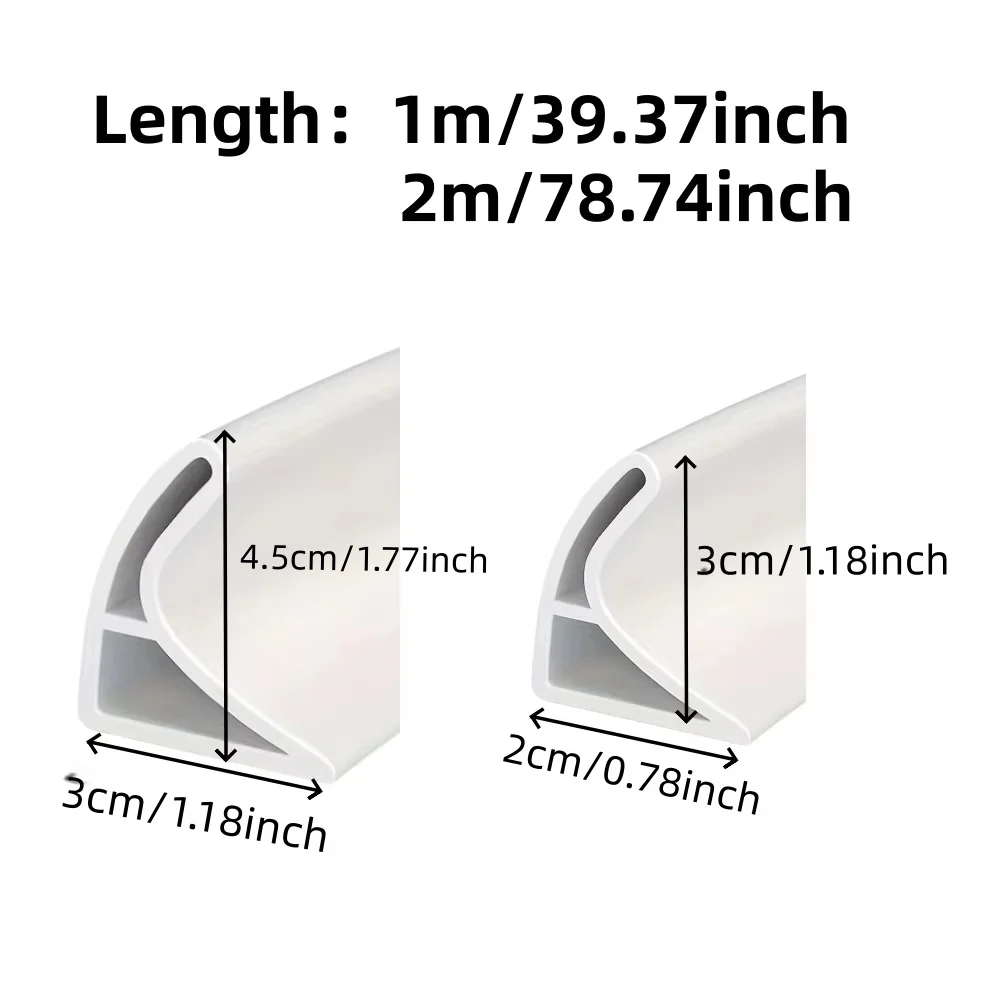 Bathroom Silicone Bendable Water Retaining Strip Shower Water Barrier Highl for Kitchen Separation Shower Accessories