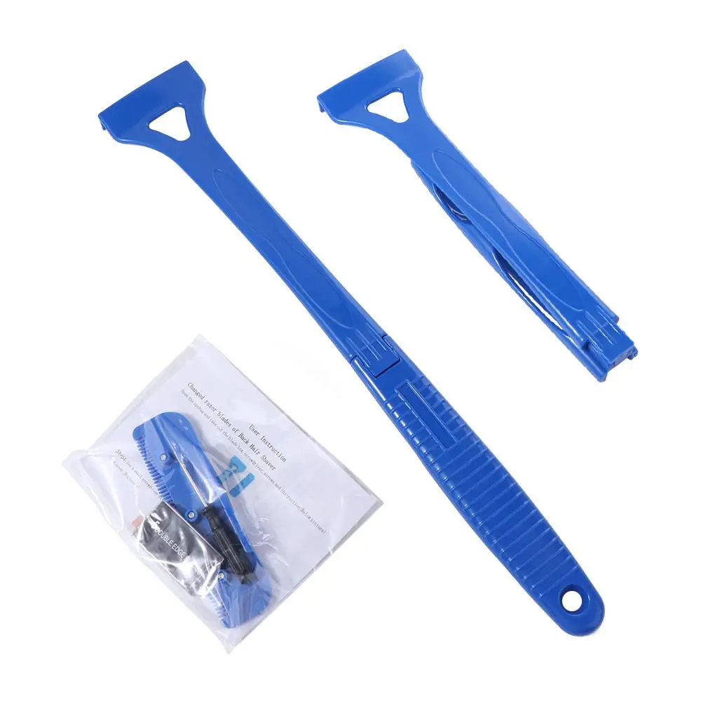 ماكينة حلاقة رجالية قابلة للطي بمقبض طويل، ماكينة تشذيب شعر الظهر الرطبة أو الجافة، ماكينة حلاقة يدوية بفتحة معلقة، ماكينة حلاقة محدودة للساق #3