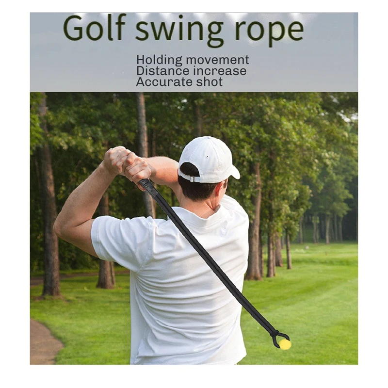 Golf Swing Rope Training Aid Fitness Equipment Trainer With Eva Ball For Practice Posture Corrector Exercise