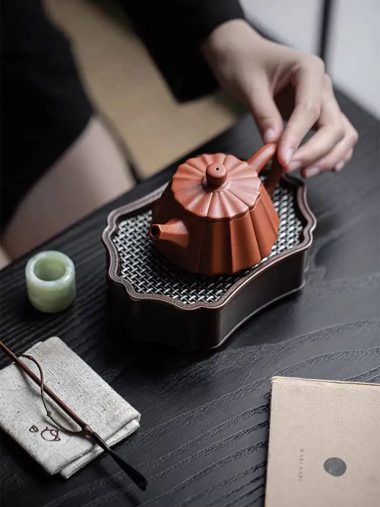 Purple Clay Teapot With Zhu Ni Pattern, Pure Handmade Brewing Pot, Single-Person Kung Fu Tea Gift Set, Various Sizes