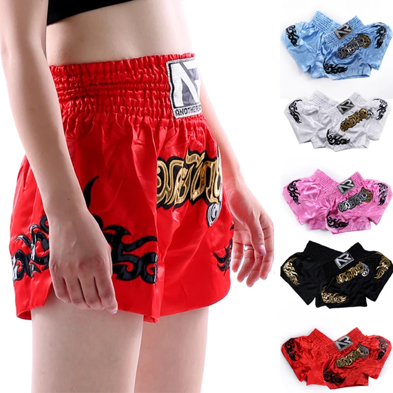 

Anotherboxer Women Kick Boxing Shorts MMA Muay Thai Children Fighting Training Gym Fitness Pants For Adults And Kids