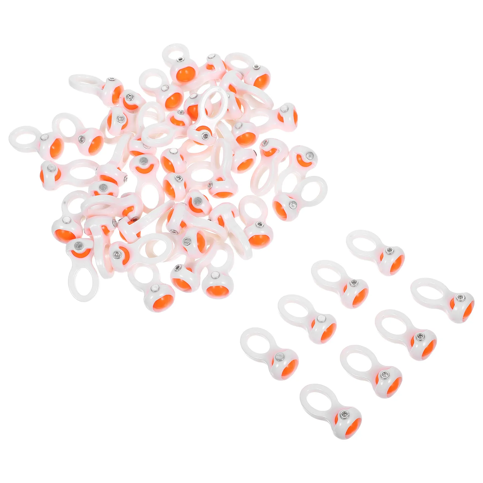 50Pcs Curtain Track Hooks Ball Bearing Rollers Smooth Silent Sliding Pulley Parts for Heavy Curtains Old Rail Track Accessories