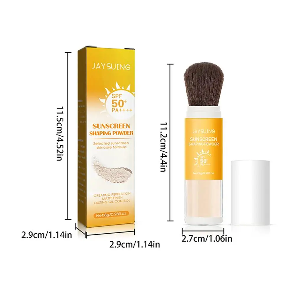 Waterproof Spf50 Sunscreen Loose Powder Sunblock Skin Protective Invisible Pore Solar Blocker Oil Control For Women Face Ca